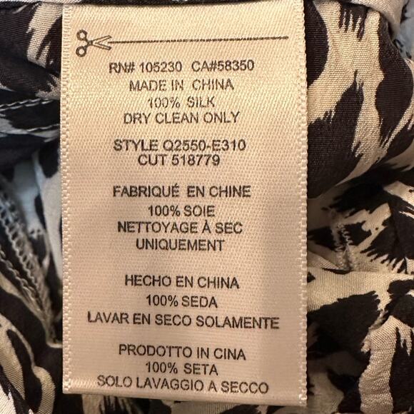 Equipment Lillian Silk Pajama Set size XS Cheetah Long Sleeve Shorts Sleepwear - Picture 9 of 12